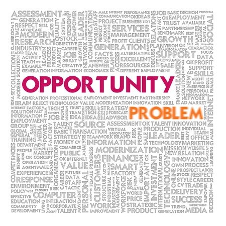 Business word cloud for business and finance concept, Opportunityの写真素材