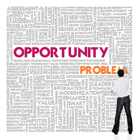 Business word cloud for business and finance concept, Opportunityの写真素材