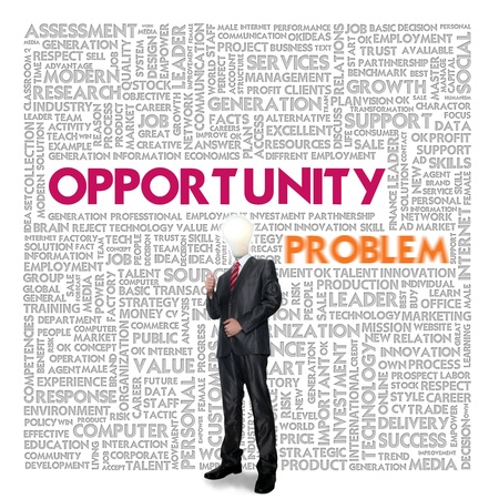 Business word cloud for business and finance concept, Opportunityの写真素材