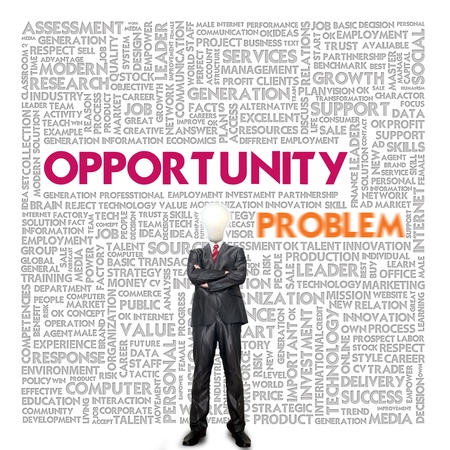Business word cloud for business and finance concept, Opportunityの写真素材