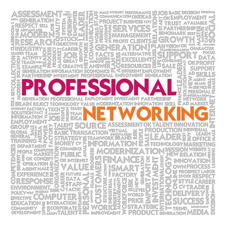 Business word cloud for business and finance concept, Professional Networkingの写真素材