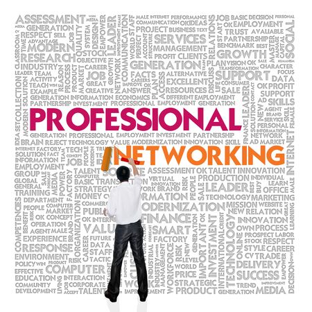 Business word cloud for business and finance concept, Professional Networkingの写真素材