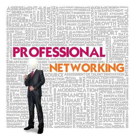 Business word cloud for business and finance concept, Professional Networkingの写真素材