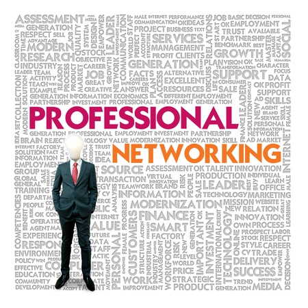 Business word cloud for business and finance concept, Professional Networkingの写真素材