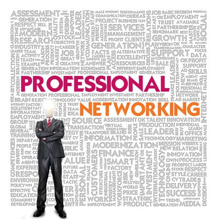 Business word cloud for business and finance concept, Professional Networkingの写真素材