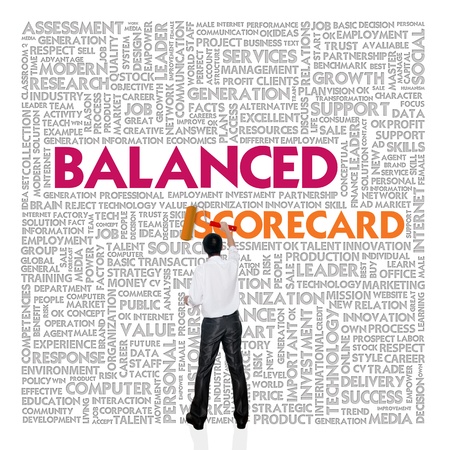 Business word cloud for business and finance concept, Balanced Scorecardの写真素材