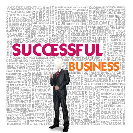 Business word cloud for business and finance concept, Successfulの写真素材