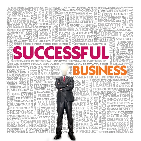Business word cloud for business and finance concept, Successfulの写真素材