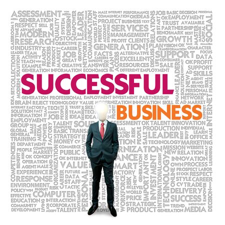 Business word cloud for business and finance concept, Successfulの写真素材