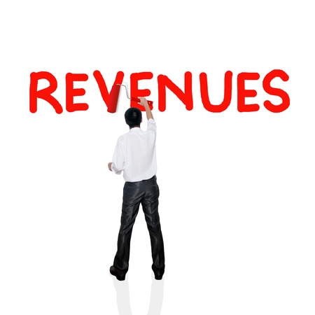 Business man paint business wording concept on background, Revenuesの写真素材