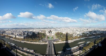 Paris, France - aerial city view Eiffel Toweの写真素材