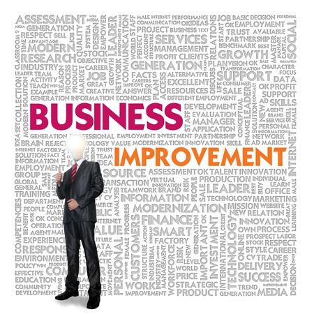 Business word cloud for business and finance concept, Business Improvementの写真素材