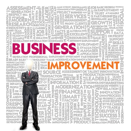 Business word cloud for business and finance concept, Business Improvementの写真素材