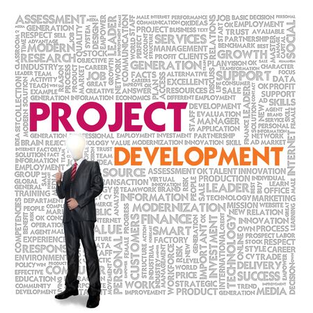 Business word cloud for business and finance concept, Project developmentの写真素材