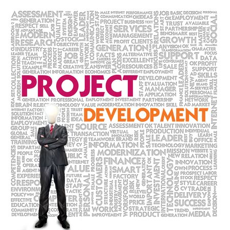 Business word cloud for business and finance concept, Project developmentの写真素材