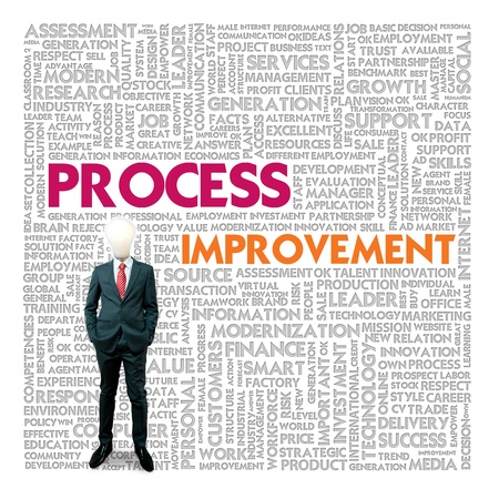 Business word cloud for business and finance concept, Process Improvementの写真素材