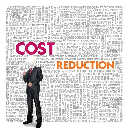 Business word cloud for business and finance concept, Cost Reductionの写真素材