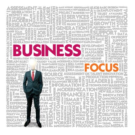 Business word cloud for business and finance concept, Business Focusの写真素材
