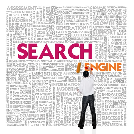 Business word cloud for business and finance concept, Search Engineの写真素材