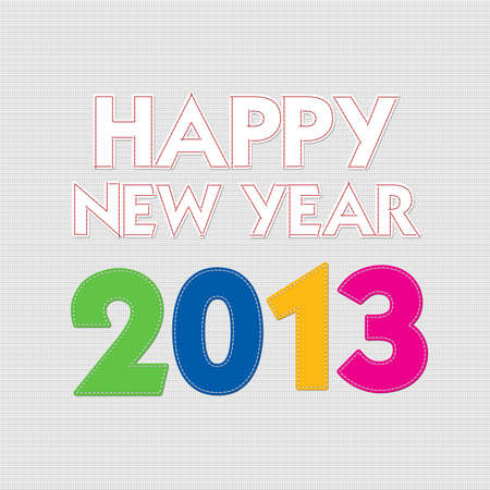 Happy new year 2013 with stitch styleの写真素材