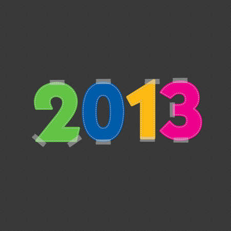 Happy new year 2013 with stitch styleの写真素材