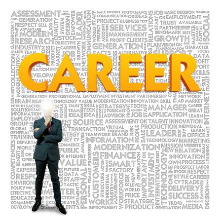 Business word cloud for business and finance concept, Careerの写真素材