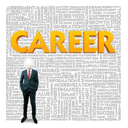 Business word cloud for business and finance concept, Careerの写真素材