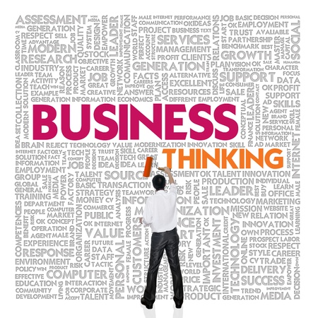 Business word cloud for business and finance concept, Business thinkingの写真素材