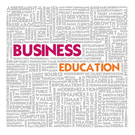 Business word cloud for business and finance concept, Business Educationの写真素材