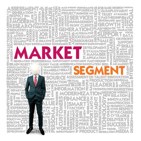 Business word cloud for business and finance concept, Market Segmentの写真素材
