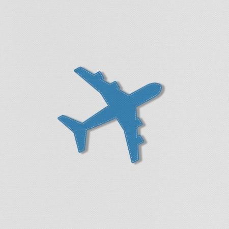 Airplane ravel with stitch styleの写真素材
