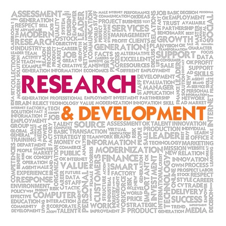 Word cloud for business and finance concept, Research and  Developmentの写真素材