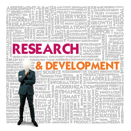 Word cloud for business and finance concept, Research and  Developmentの写真素材