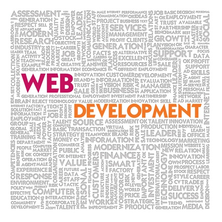 Word cloud for business and finance concept, Web Developmentの写真素材