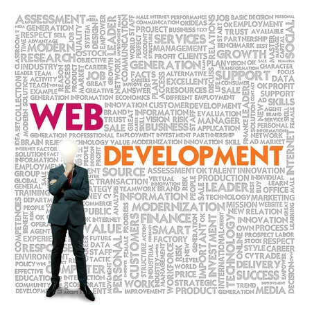 Word cloud for business and finance concept, Web Developmentの写真素材