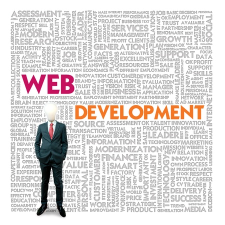 Word cloud for business and finance concept, Web Developmentの写真素材