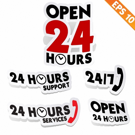 24 hours collection  - Vector illustrationのイラスト素材