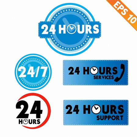 24 hours collection  - Vector illustration のイラスト素材