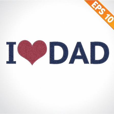 I love on denim style - Vector illustrationのイラスト素材