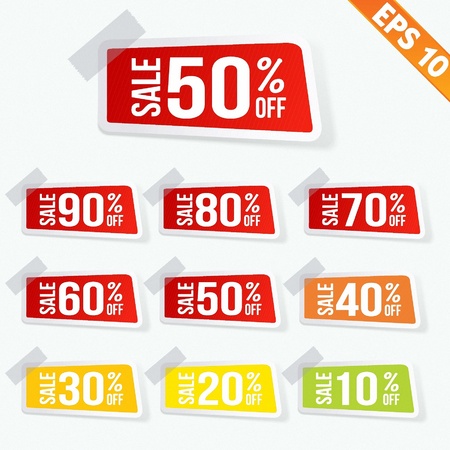 Sale sticker tag  - Vector illustration のイラスト素材