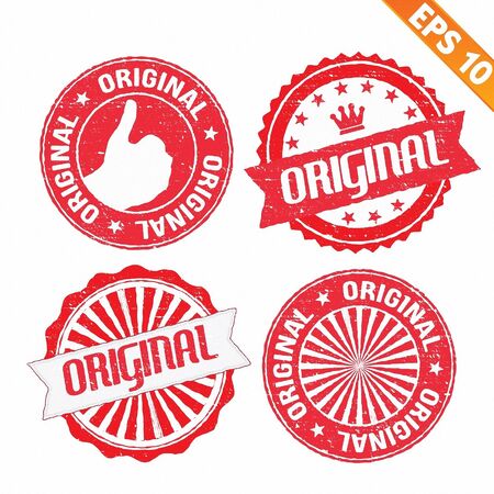 Stamp sticker original collection  - Vector illustration のイラスト素材