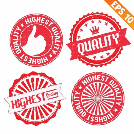 Stamp sticker Premium collection  - Vector illustration のイラスト素材