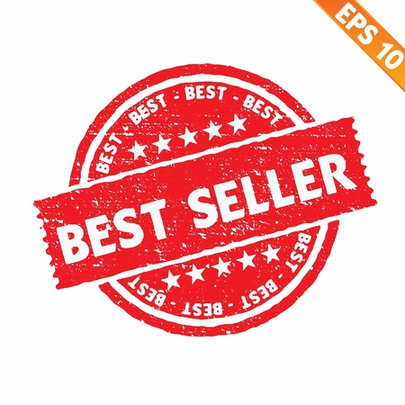 Stamp sticker best seller collection  - Vector illustrationのイラスト素材