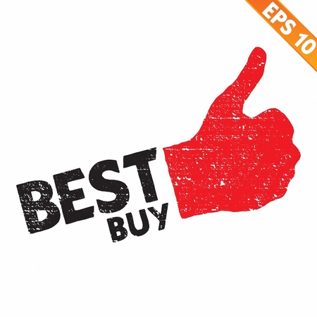 Stamp sticker best buy tag collection  - Vector illustration のイラスト素材