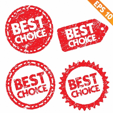 Stamp stitcker Best Choice tag collection  - Vector illustration のイラスト素材