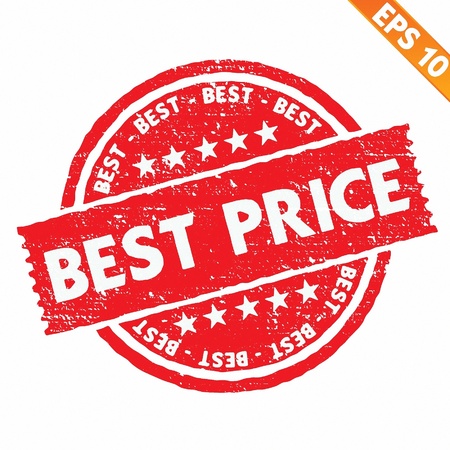 Stamp sticker best price collection  - Vector illustration のイラスト素材