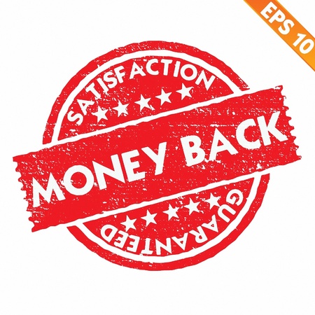 Stamp sticker money back collection  - Vector illustration のイラスト素材