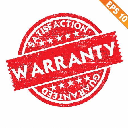 Stamp sticker WARRANTY collection  - Vector illustration のイラスト素材