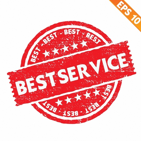 Stamp sticker best service collection  - Vector illustration のイラスト素材