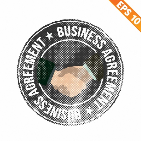 Hand shaking - Vector illustration のイラスト素材